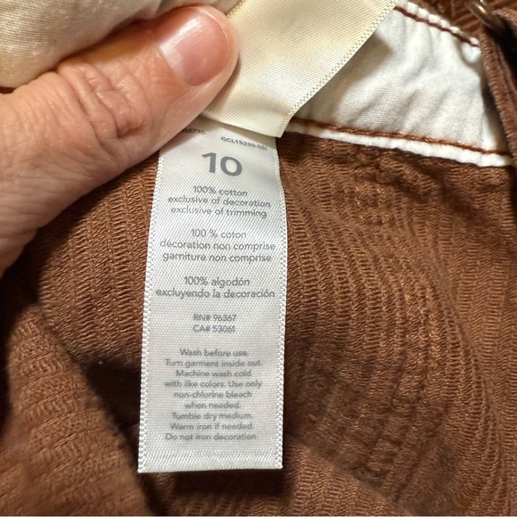 Vintage OshKosh B’gosh Vestbak Corduroy Overall Pinafore Dress Brown Ch Size 10 - Picture 7 of 8